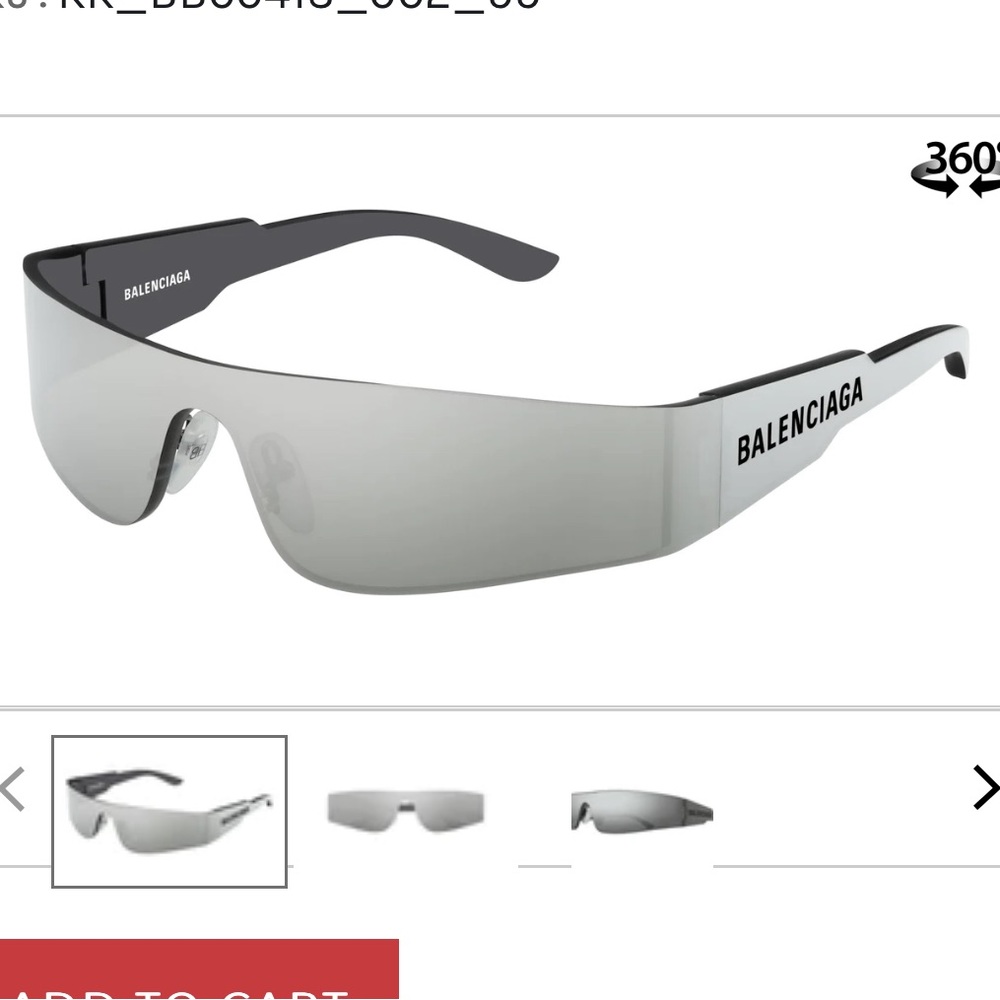 Balenciaga mono rectangle sunglasses